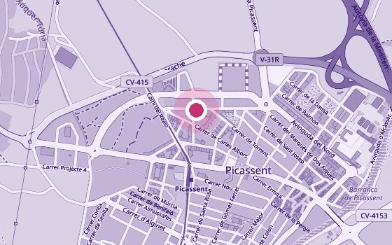 Mapa de la zona de FisioAmanda