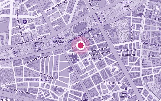 Mapa de la zona de Beatriz Gisbert