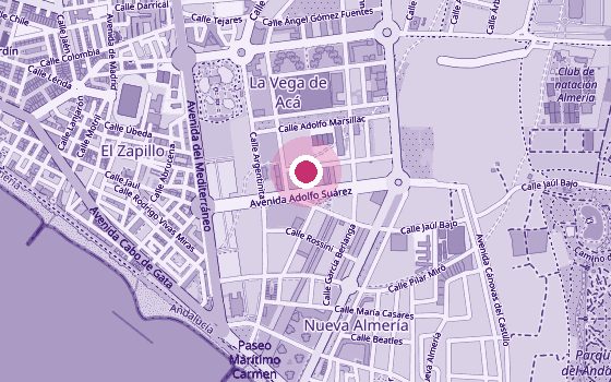 Mapa de la zona de Suelo Pélvico Almería