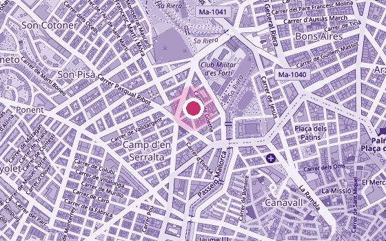 Mapa de la zona de Centro de Fisioterapia Pelviperineal Ketty Ruiz