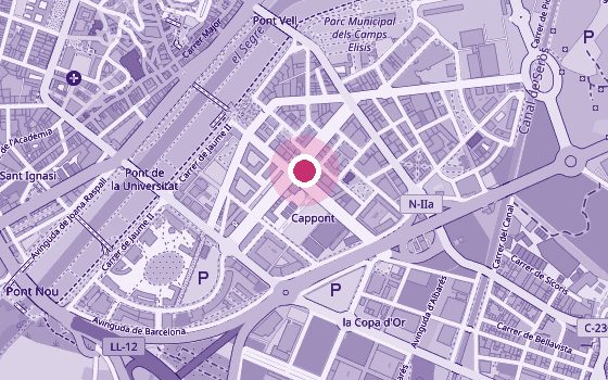 Mapa de la zona de Sòl Pelvià Lleida
