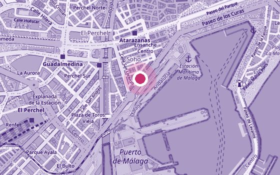 Mapa de la zona de IRU Málaga – Instituto de Rehabilitación y Uroginecología