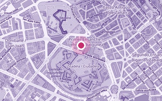 Mapa de la zona de Clínica Pelvia