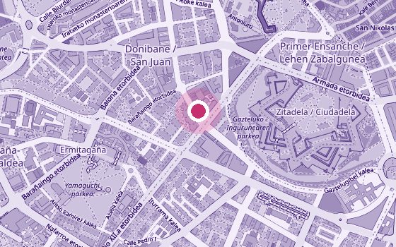 Mapa de la zona de Suelo Pélvico Pamplona – Tania Ruiz