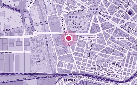 Mapa de la zona de Esther FisioPélvico – Suelo Pélvico Tarragona