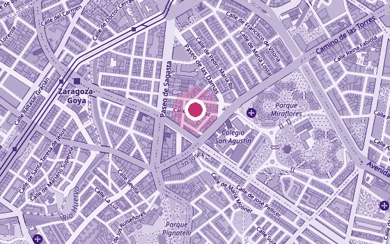 Mapa de la zona de IMOVE Fisioterapia Suelo Pélvico Zaragoza