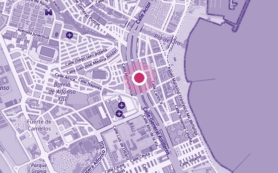 Mapa de la zona de Healthy Growth Physio – Suelo Pélvico Melilla