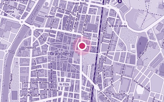 Mapa de la zona de Centre de Salut del Sòl Pelvià Granollers
