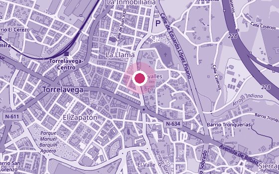 Mapa de la zona de Fisio Mamá Torrelavega