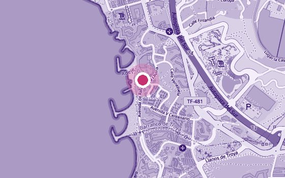 Mapa de la zona de Dualva Fisioterapia – Suelo Pélvico Tenerife